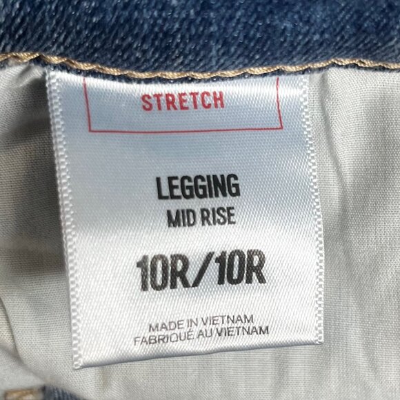 Express Distressed Mid Rise Jeans Womens 10R Stamped Floral - Picture 10 of 11